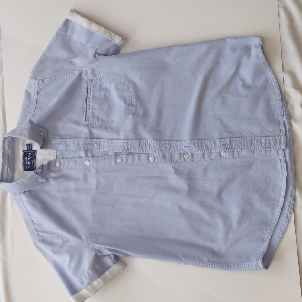 TOPMAN SHORT SLEEVE BLUE MEDIUM